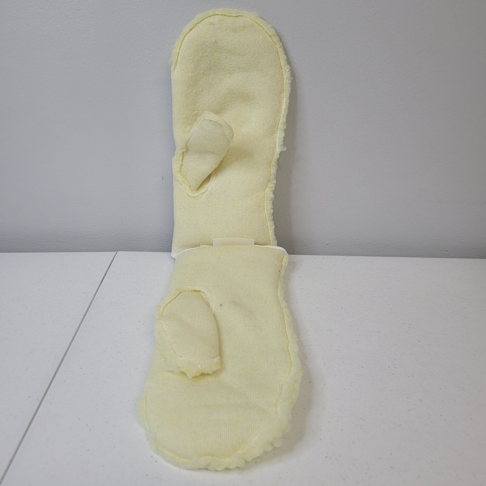 Hand Armor LN66-L Yellow Knit Mitten‎ Chopper Liner Gloves Sherpa Large - Picture 2 of 10